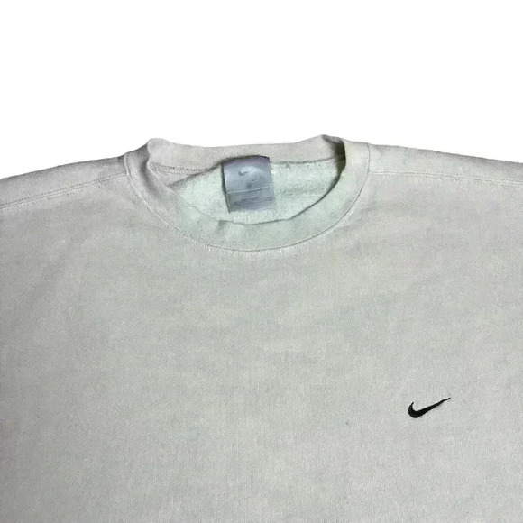 Vintage 90s Nike light beige/cream crewneck sweatshirt size XXL - Picture 3 of 6